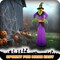 G128 10 ft Witch Halloween Inflatable Decor with LED Lights, Halloween Outdoor Holiday Yard Decoration, Fast Inflate, Weather-Resistant, Outdoor Use